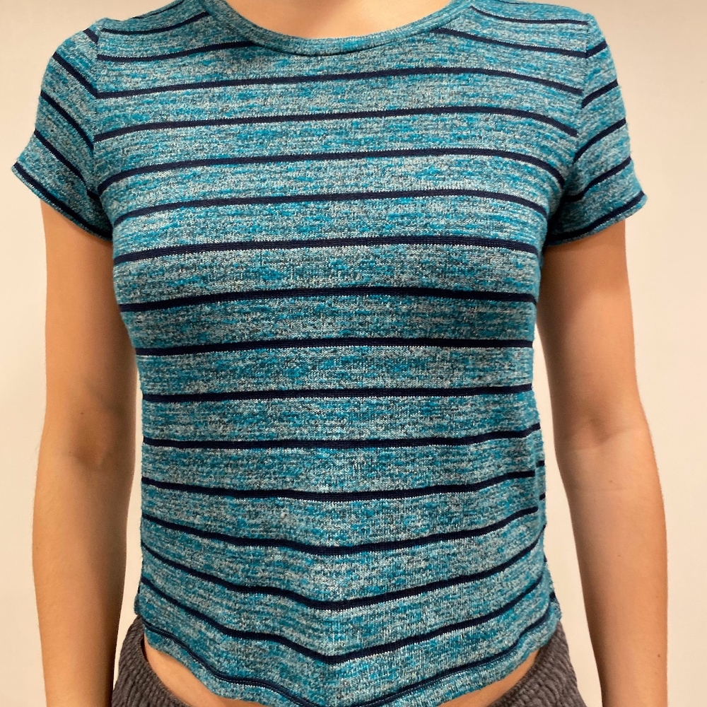 AEO Blue Striped Tee